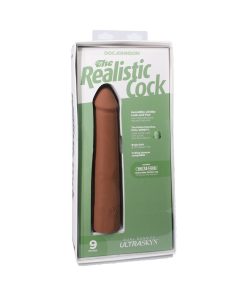 The Realistic Cock 9 In. Ultraskyn Vac-U-Lock Dildo Caramel