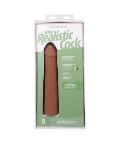 The Realistic Cock 9 In. Ultraskyn Vac-U-Lock Dildo Caramel