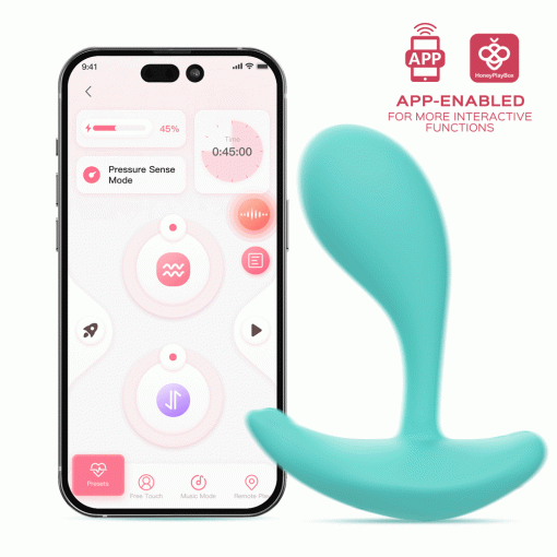 Honey Play Box Oly 2 Pressure Sensing App-Enabled Wearable Vibrator Blue - Image 3