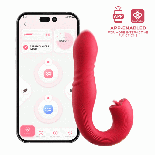 Honey Play Box Joi Thrust 2 App-Controlled Thrusting Vibrator & Clit Licker - Image 4