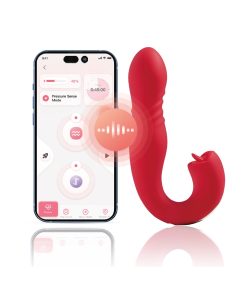 Honey Play Box Joi Thrust 2 App-Controlled Thrusting Vibrator & Clit Licker