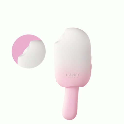 Honey Play Box Bite Me Sucking Tapping & Vibrating Cream Pop Stimulator Pink - Image 4