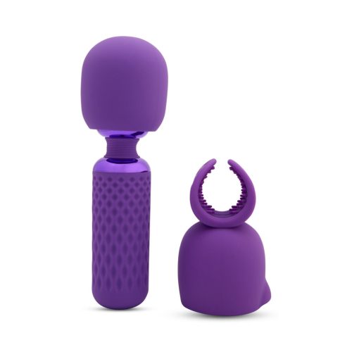 Nu Sensuelle Harlow Nubii Mini Wand W/ Masturbator Purple - Image 2