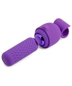 Nu Sensuelle Harlow Nubii Mini Wand W/ Masturbator Purple