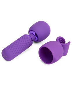 Nu Sensuelle Harlow Nubii Mini Wand W/ Masturbator Purple