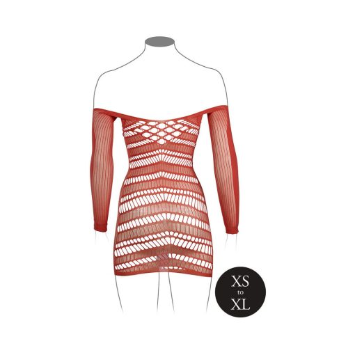 Le Desir Long-Sleeved Net Mini Dress Sunset Glow O/S - Image 5