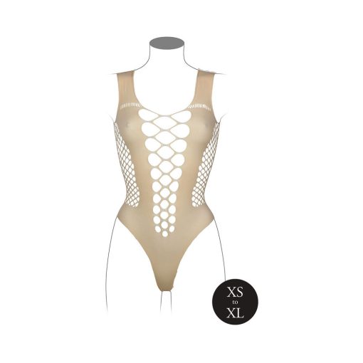 Le Desir V-Neck Teddy With Opaque Panels Sandy Beach O/S - Image 4