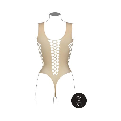 Le Desir V-Neck Teddy With Opaque Panels Sandy Beach O/S - Image 5