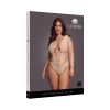 Le Desir V-Neck Teddy With Opaque Panels Sandy Beach Queen Size