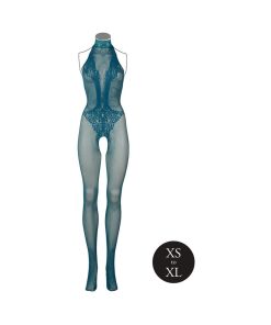 Le Desir Fishnet And Lace Bodystocking Ocean Deep O/S