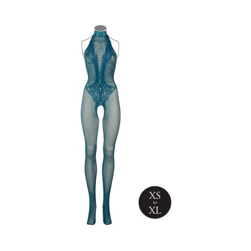Le Desir Fishnet And Lace Bodystocking Ocean Deep O/S - Image 4