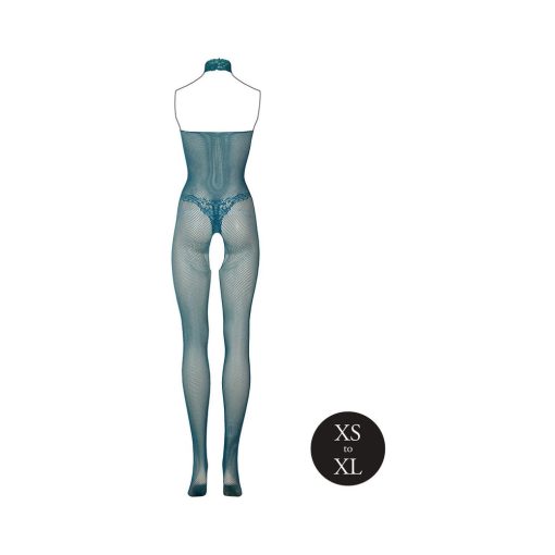 Le Desir Fishnet And Lace Bodystocking Ocean Deep O/S - Image 5