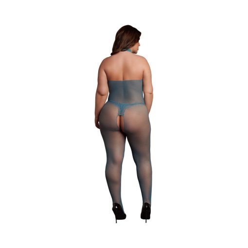 Le Desir Fishnet And Lace Bodystocking Ocean Deep Queen Size - Image 3