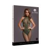 Le Desir Fishnet And Lace Bodystocking Midnight Green O/S