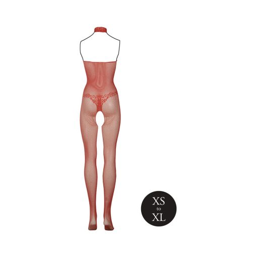 Le Desir Fishnet And Lace Bodystocking Sunset Glow O/S - Image 5