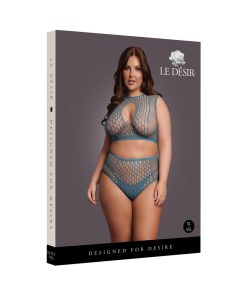 Le Desir Duo Net Key-Hole Bra Set Ocean Deep Queen Size