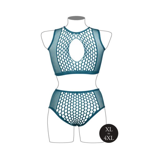Le Desir Duo Net Key-Hole Bra Set Ocean Deep Queen Size - Image 5