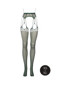 Le Desir Shredded Suspender Pantyhose Midnight Green O/S