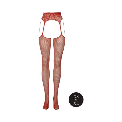 Le Desir Fishnet And Lace Garterbelt Stockings Sunset Glow O/S - Image 4