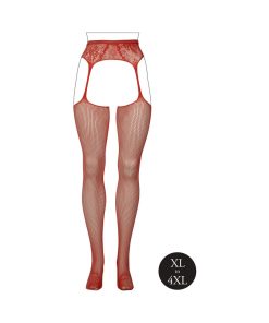 Le Desir Fishnet And Lace Garterbelt Stockings Sunset Glow Queen Size