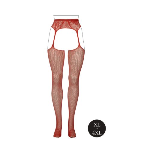 Le Desir Fishnet And Lace Garterbelt Stockings Sunset Glow Queen Size - Image 4