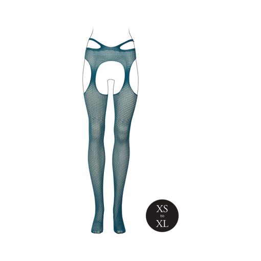 Le Desir Suspender Pantyhose With Strappy Waist Ocean Deep O/S - Image 4