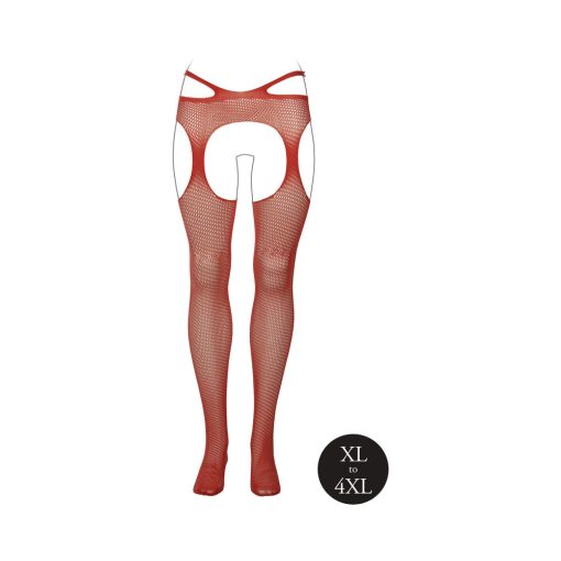 Le Desir Suspender Pantyhose With Strappy Waist Sunset Glow Queen Size - Image 4