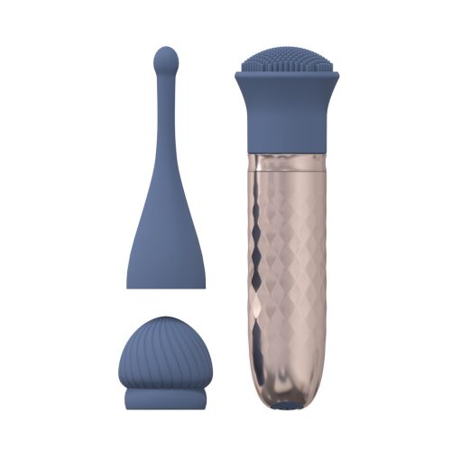 Loveline The Thrill Wand Silicone Rechargeable Splashproof Blue - Image 2