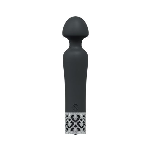 Royal Gems Scepter Silicone Rechargeable Vibrator Black - Image 2