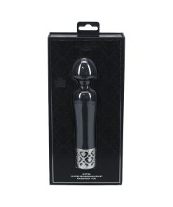 Royal Gems Scepter Silicone Rechargeable Vibrator Black