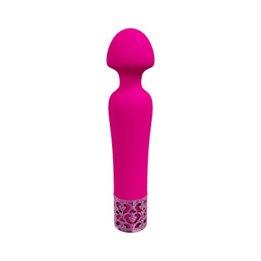 Royal Gems Scepter Silicone Rechargeable Vibrator Pink - Image 2