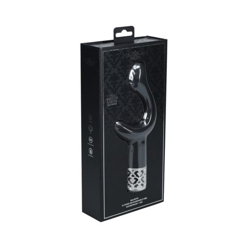 Royal Gems Majestic Silicone Rechargeable Vibrator Black - Image 3