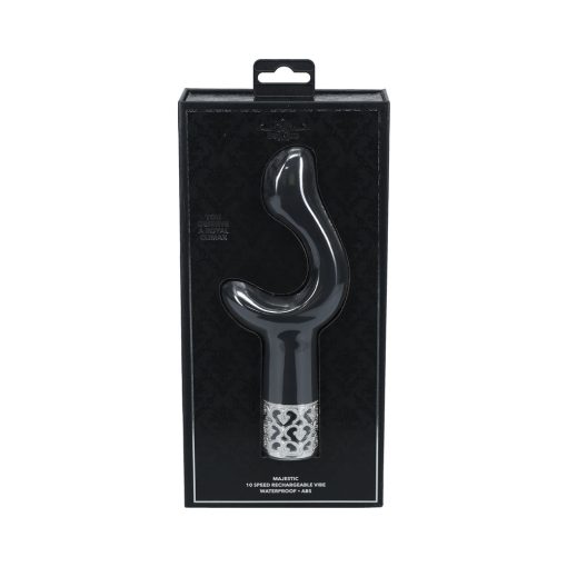 Royal Gems Majestic Silicone Rechargeable Vibrator Black - Image 4