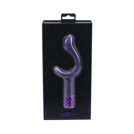 Royal Gems Majestic Silicone Rechargeable Vibrator Purple - Image 4