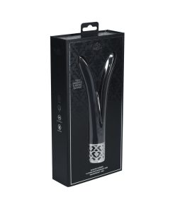 Royal Gems Dueling Queens Silicone Rechargeable Vibrator Black