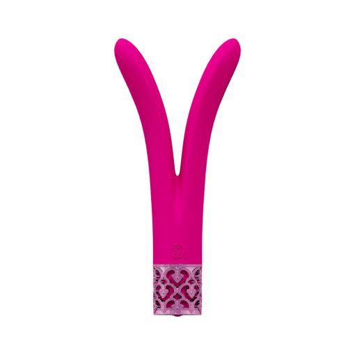 Royal Gems Dueling Queens Silicone Rechargeable Vibrator Pink - Image 2