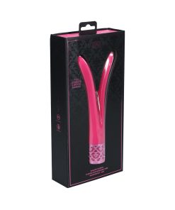 Royal Gems Dueling Queens Silicone Rechargeable Vibrator Pink