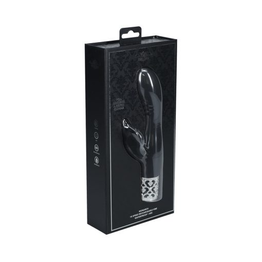 Royal Gems Monarch Silicone Rechargeable Vibrator Black - Image 3