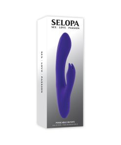 Selopa Poseable Bunny Dual Stimulator – Rechargeable, Waterproof, Purple