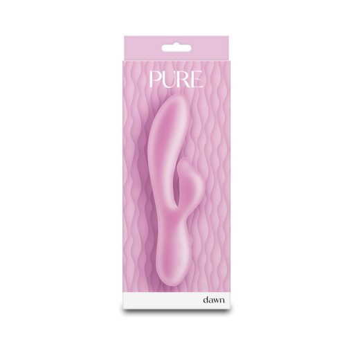 Pure Dawn Rabbit Vibrator – Dual-Layer Silicone, Waterproof, Pink