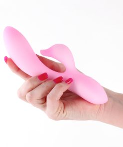 Pure Dawn Rabbit Vibrator – Dual-Layer Silicone, Waterproof, Pink