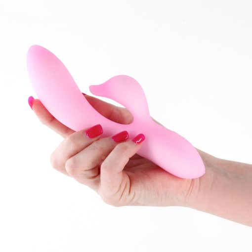 Pure Dawn Rabbit Vibrator – Dual-Layer Silicone, Waterproof, Pink - Image 3