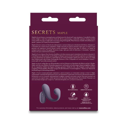 Secrets Maple Insertable Warming Vibe With Remote Gray - Image 4