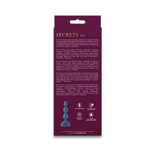 Secrets Kai Vibrating Anal Plug Dark Teal - Image 4