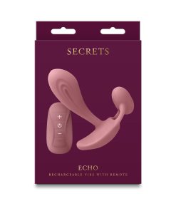 Secrets Echo Insertable Vibe With Remote Dusty Rose