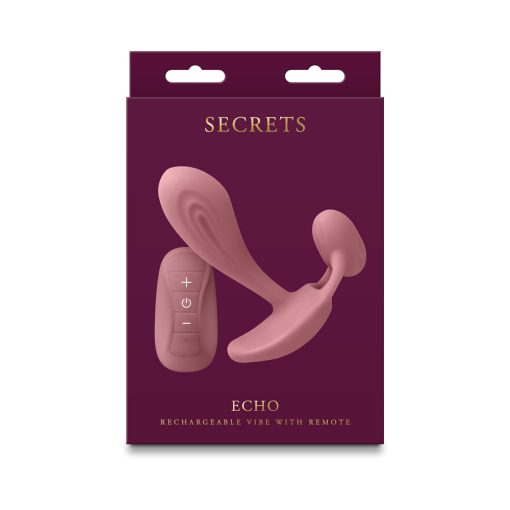 Secrets Echo Insertable Vibe With Remote Dusty Rose