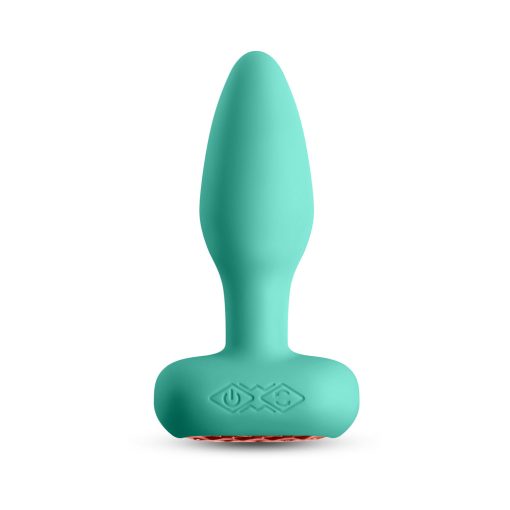 Techno Prism App-Controlled Vibrating And Rotating Plug Teal - Image 2