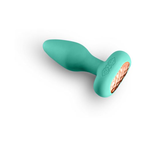 Techno Prism App-Controlled Vibrating And Rotating Plug Teal - Image 4