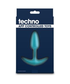 Techno Trance App-Controlled Vibrating Plug With Remote Blue