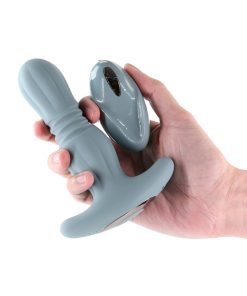 Renegade Gemini Thrusting Anal Plug With Remote Gray
